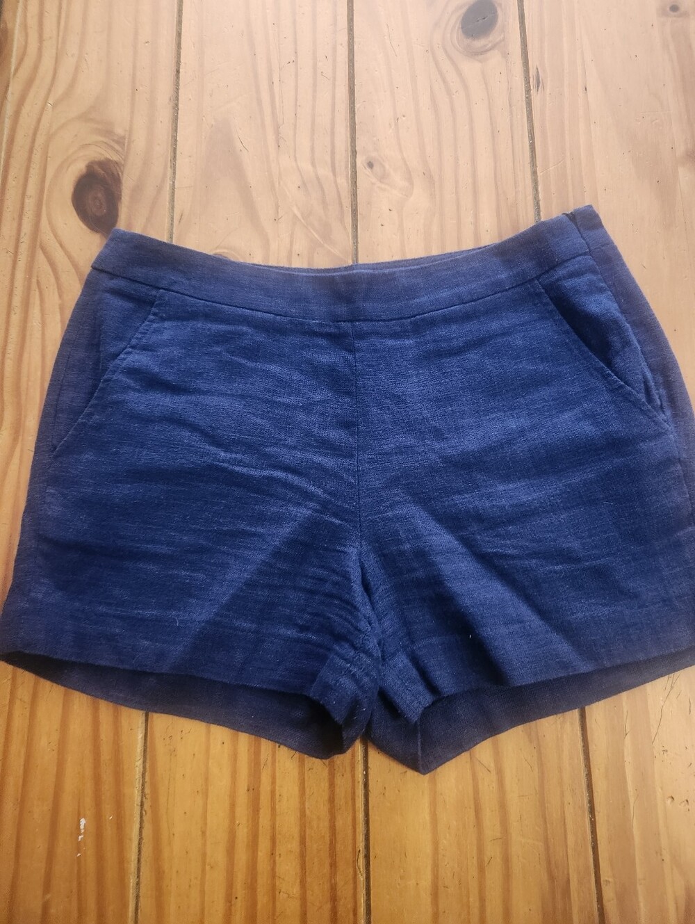 Beacon Cove Linen Blend Shorts Navy Size 6